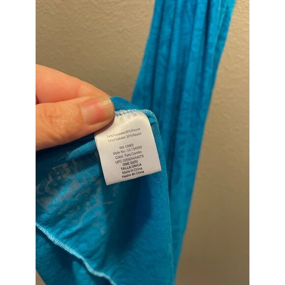 Faded Glory Blue Infinity Scarf One Size Lightweight Paisley Womens Accessory - Picture 5 of 5